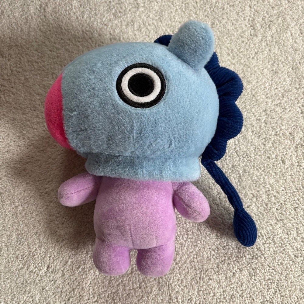 BT21 MANG Dancing Pony Plush Toy Line Friends Purple Blue Small 9 Inch